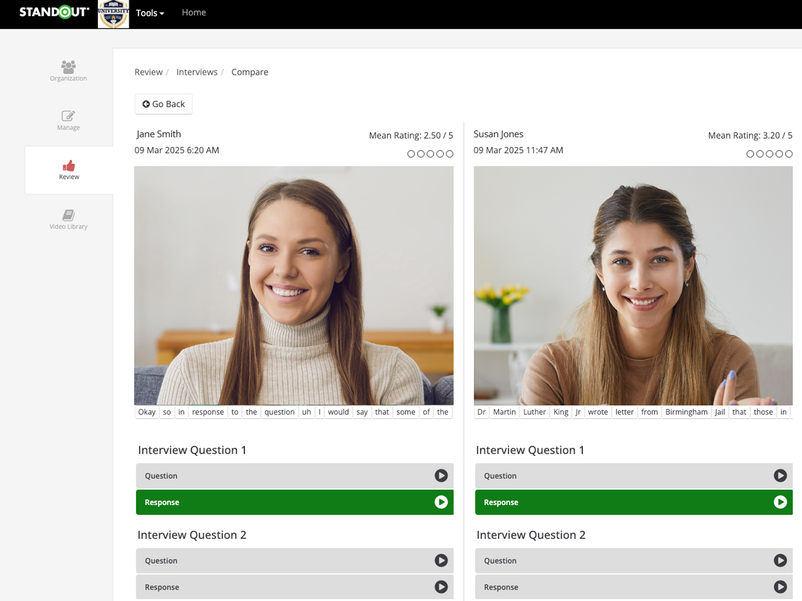 screenshot of StandOut