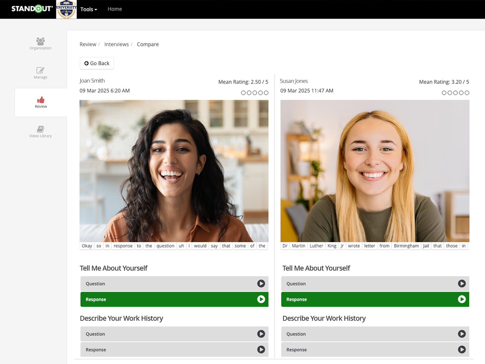 screenshot of StandOut